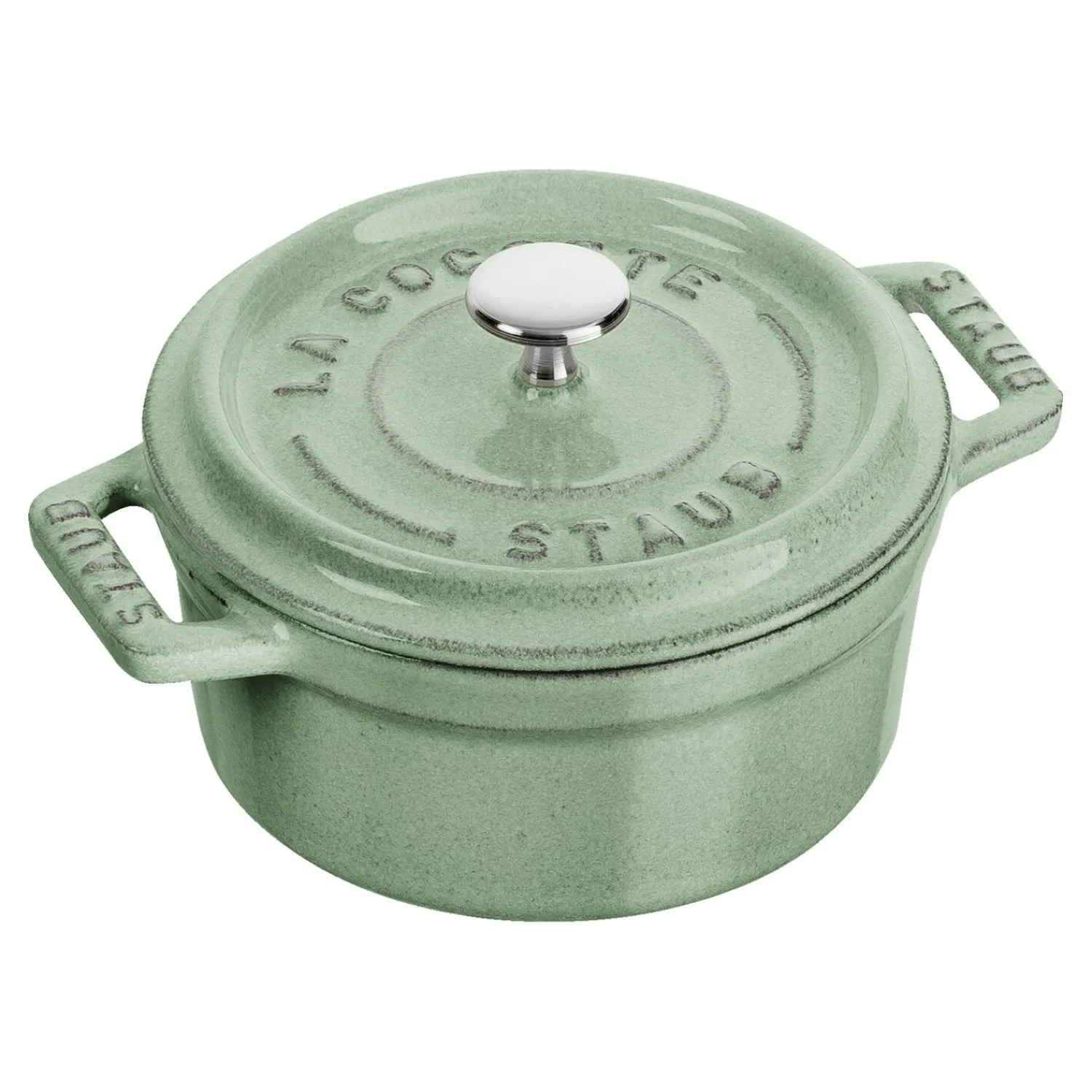 Staub Mini Cocotte 10 cm, Rond(e), Sauge, Fonte New