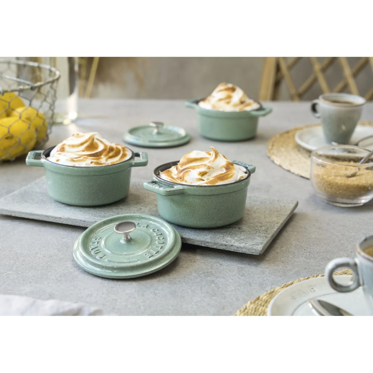 Staub Mini Cocotte 10 cm, Rond(e), Sauge, Fonte New