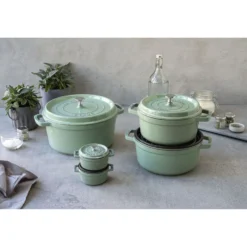 Staub Mini Cocotte 10 cm, Rond(e), Sauge, Fonte New