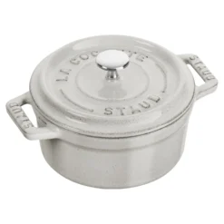 Staub Mini Cocotte 10 cm, Rond(e), , Fonte Truffe blanche Clearance