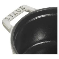 Staub Mini Cocotte 10 cm, Rond(e), , Fonte Truffe blanche Clearance
