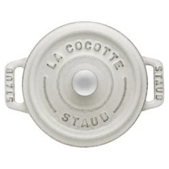 Staub Mini Cocotte 10 cm, Rond(e), , Fonte Truffe blanche Clearance