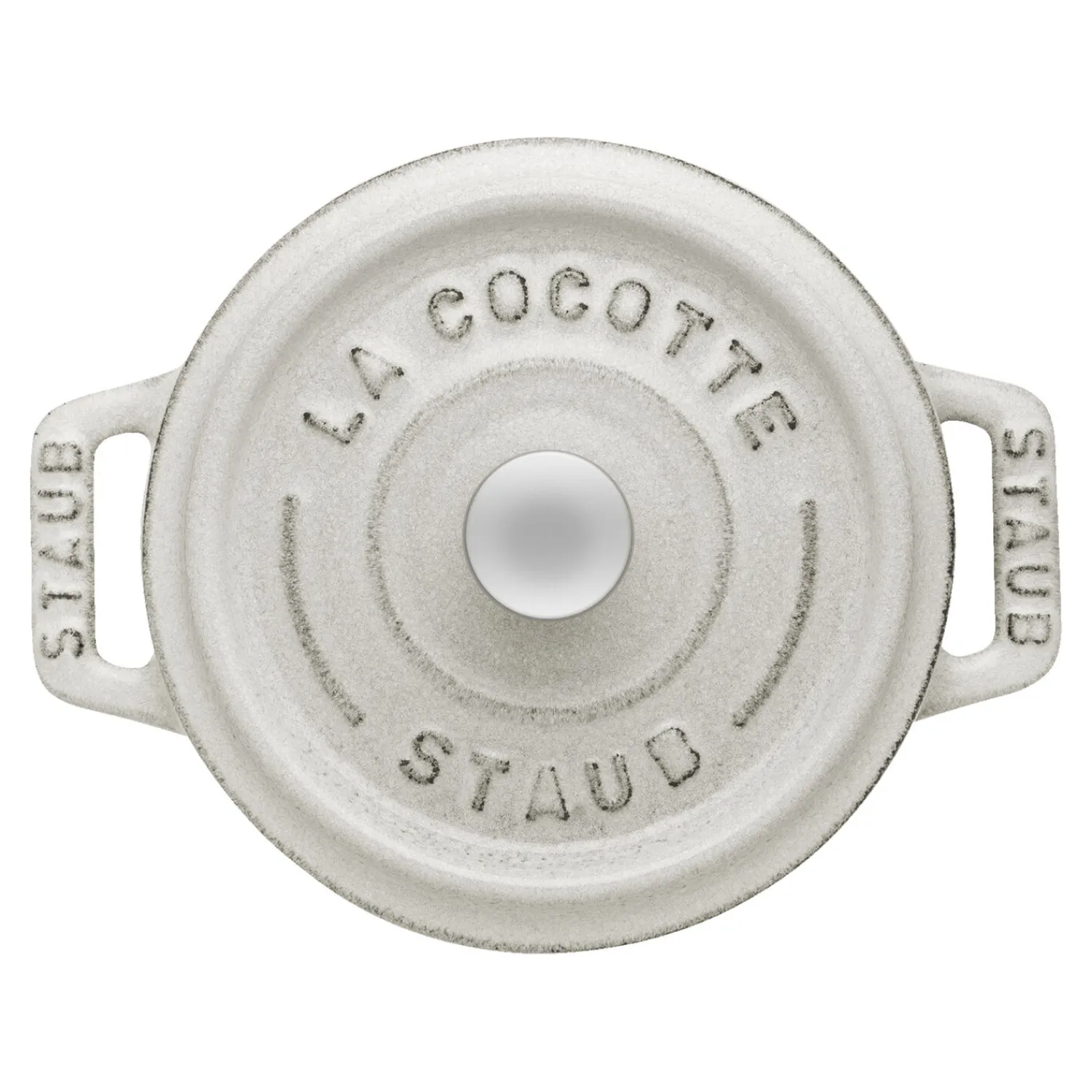 Staub Mini Cocotte 10 cm, Rond(e), , Fonte Truffe blanche Clearance