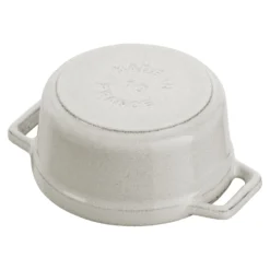 Staub Mini Cocotte 10 cm, Rond(e), , Fonte Truffe blanche Clearance