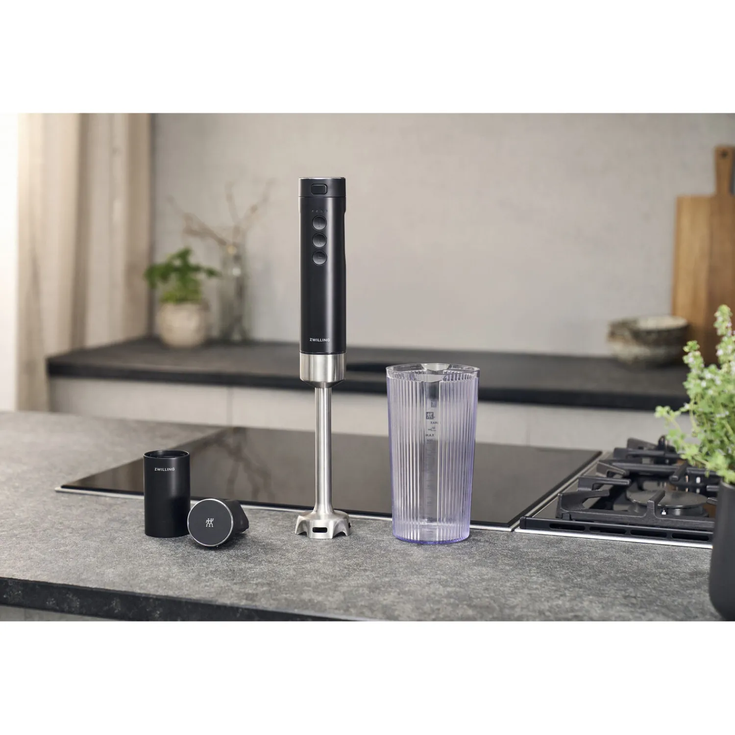 ZWILLING Mixeur plongeant sans fil avec balance digitale, 4-pcs, noir Clearance