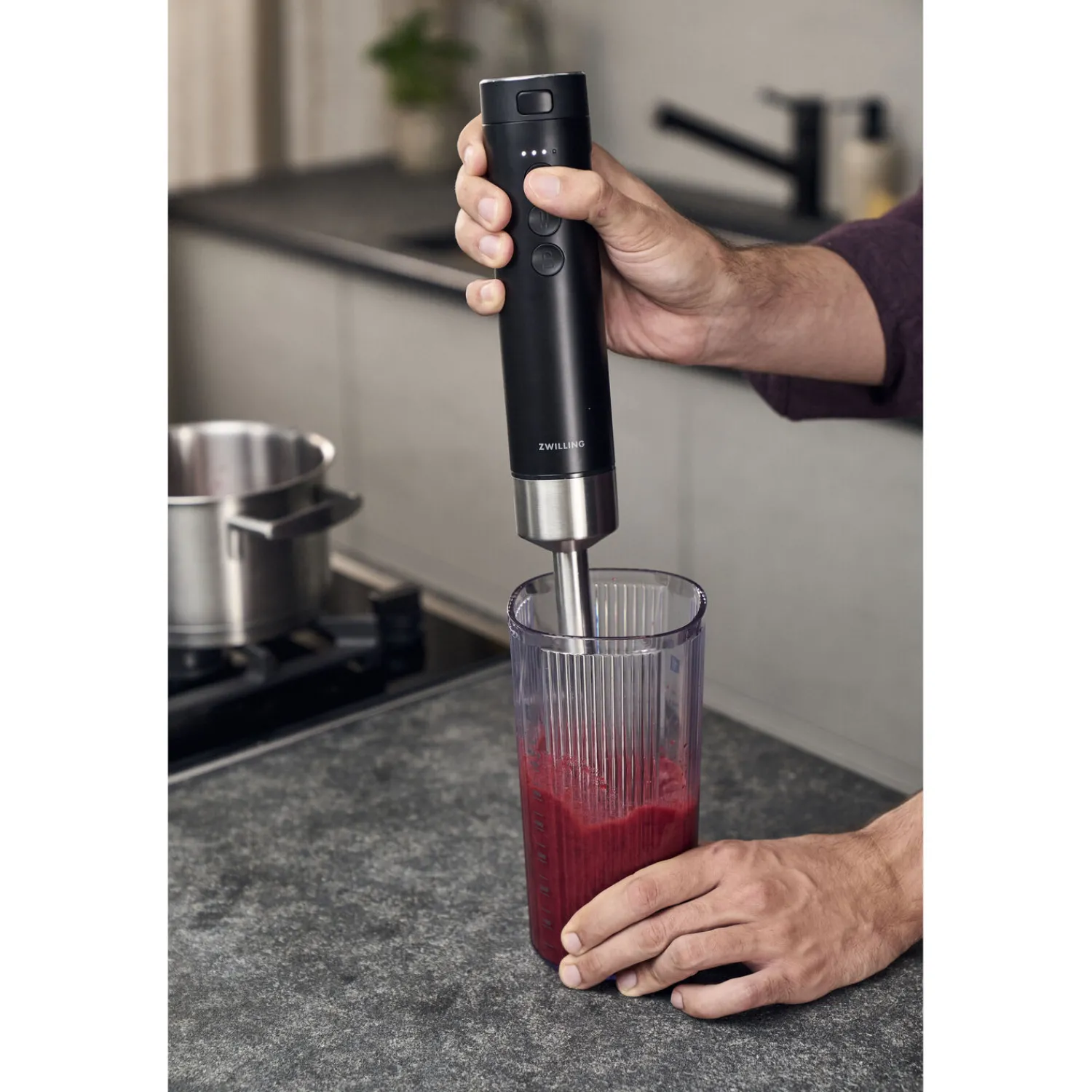ZWILLING Mixeur plongeant sans fil avec balance digitale, 4-pcs, noir Clearance