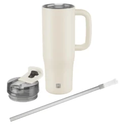 ZWILLING 900 ml, Gobelet isotherme avec paille, Cream