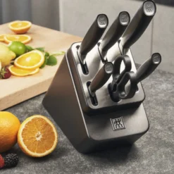 ZWILLING 7-pcs, Bloc de couteaux, Argent, Anthracite New