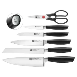 ZWILLING 7-pcs, Bloc de couteaux, Argent, Anthracite Clearance