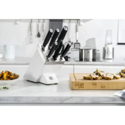 ZWILLING 7-pcs, Bloc de couteaux, Argent, Blanc