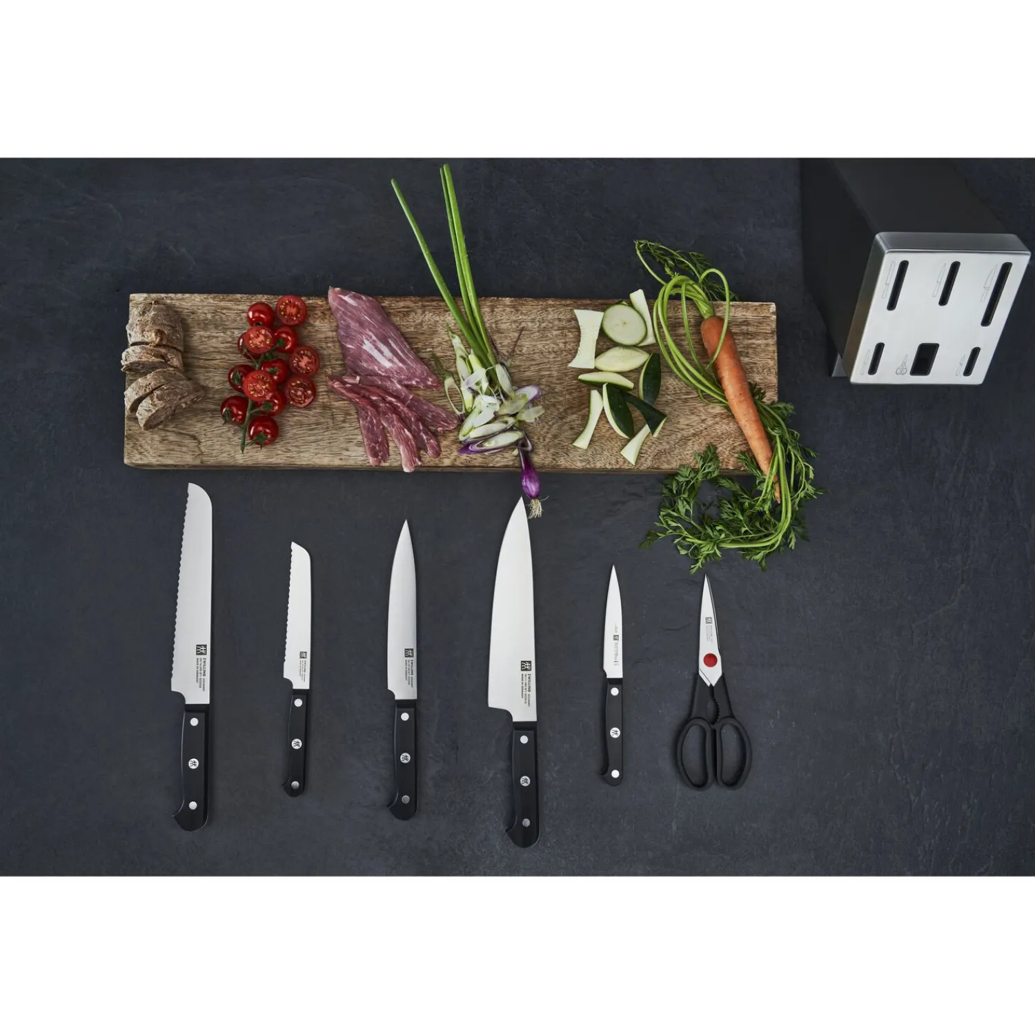 ZWILLING 7-pcs, Bloc de couteaux, Gris Best