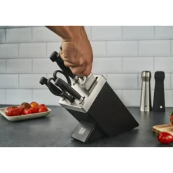 ZWILLING 7-pcs, Bloc de couteaux, Noir mat Clearance
