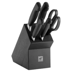 ZWILLING 6-pcs, Bloc de couteaux, Noir mat
