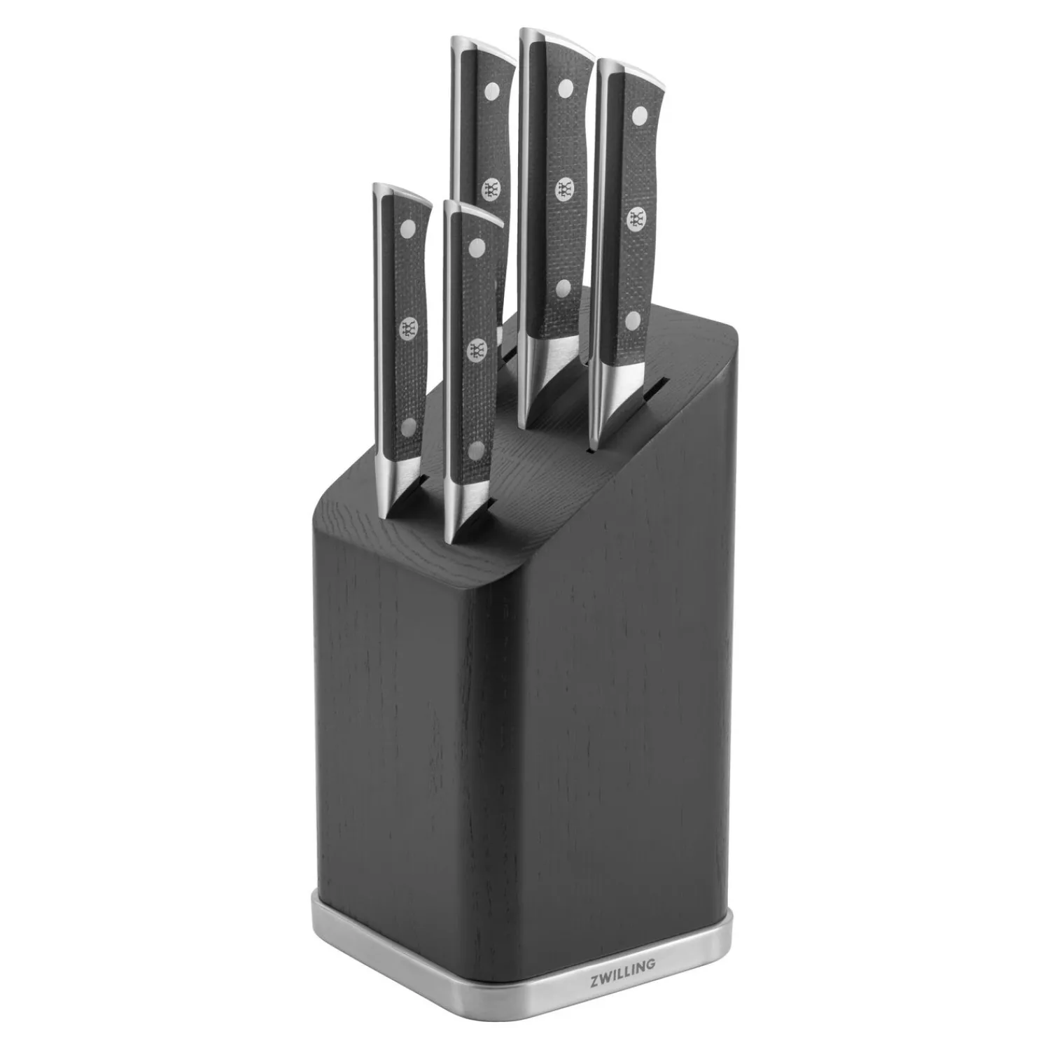 ZWILLING 6-pcs, Bloc de couteaux, Noir mat