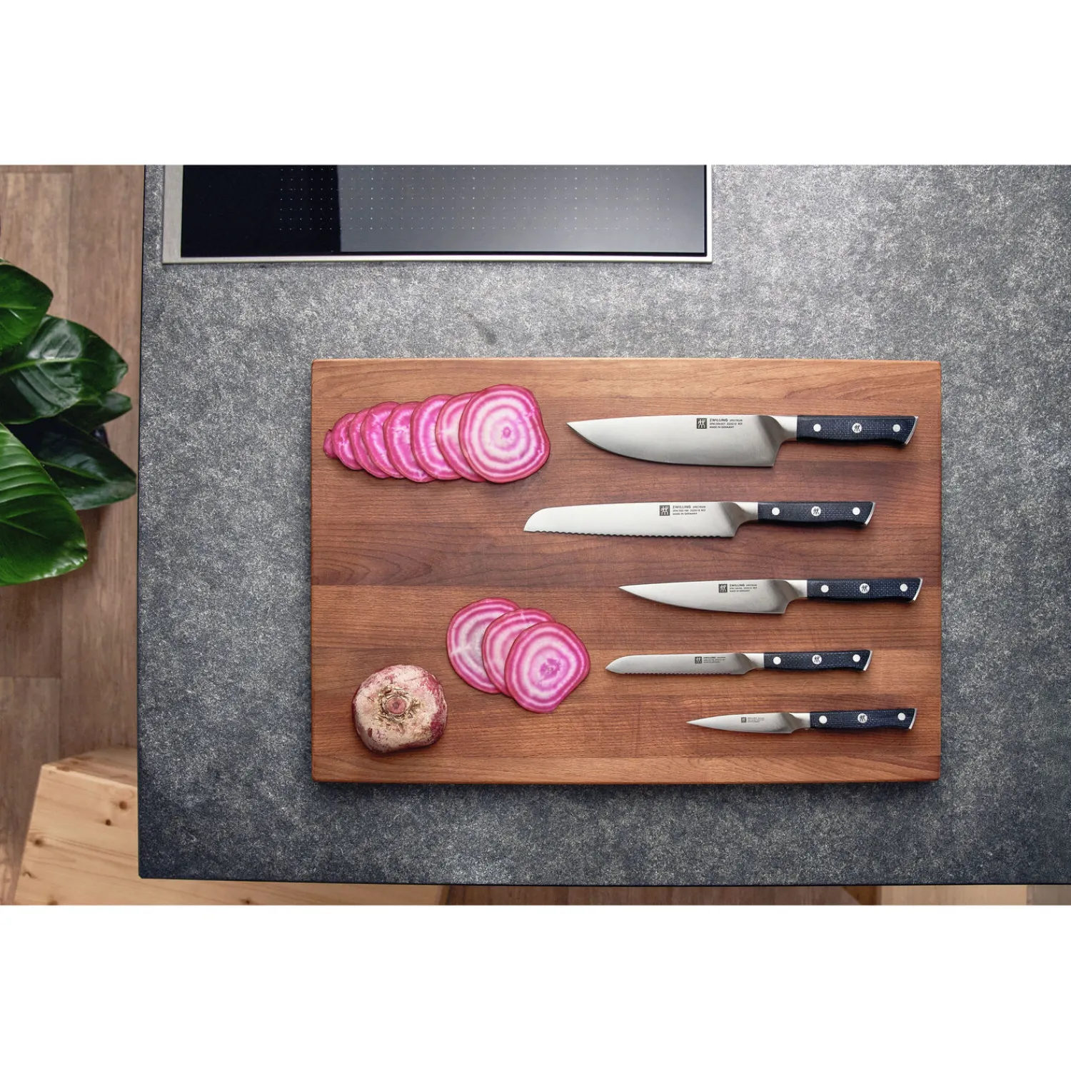 ZWILLING 6-pcs, Bloc de couteaux, Noir mat