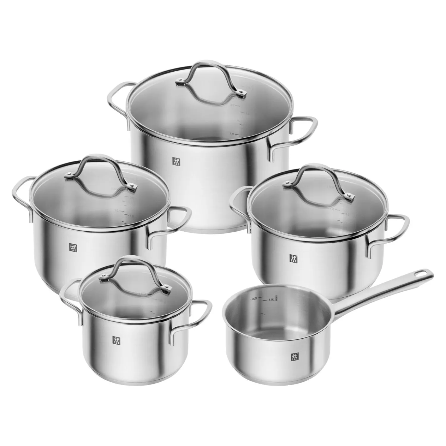 ZWILLING 5-pcs, Set de casseroles, Argent Outlet