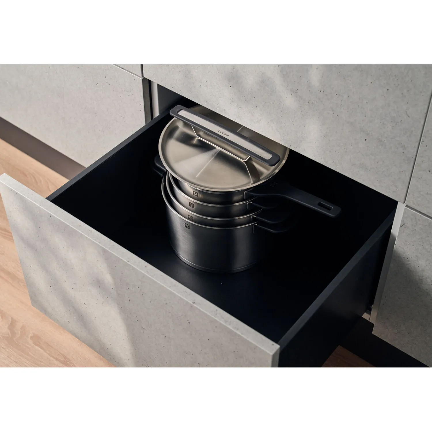 ZWILLING 5-pcs, Set de casseroles, Argent Outlet
