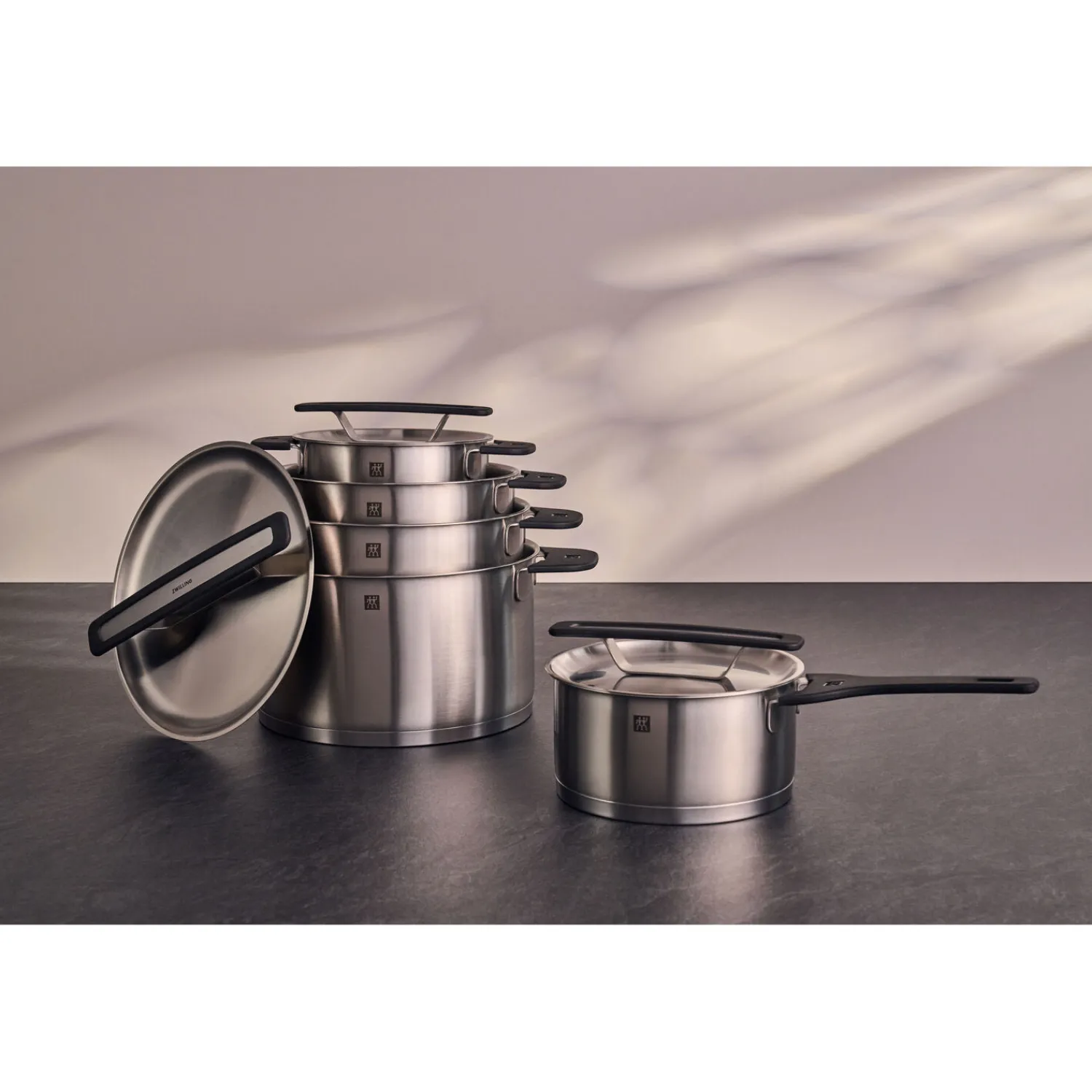 ZWILLING 5-pcs, Set de casseroles, Argent Outlet