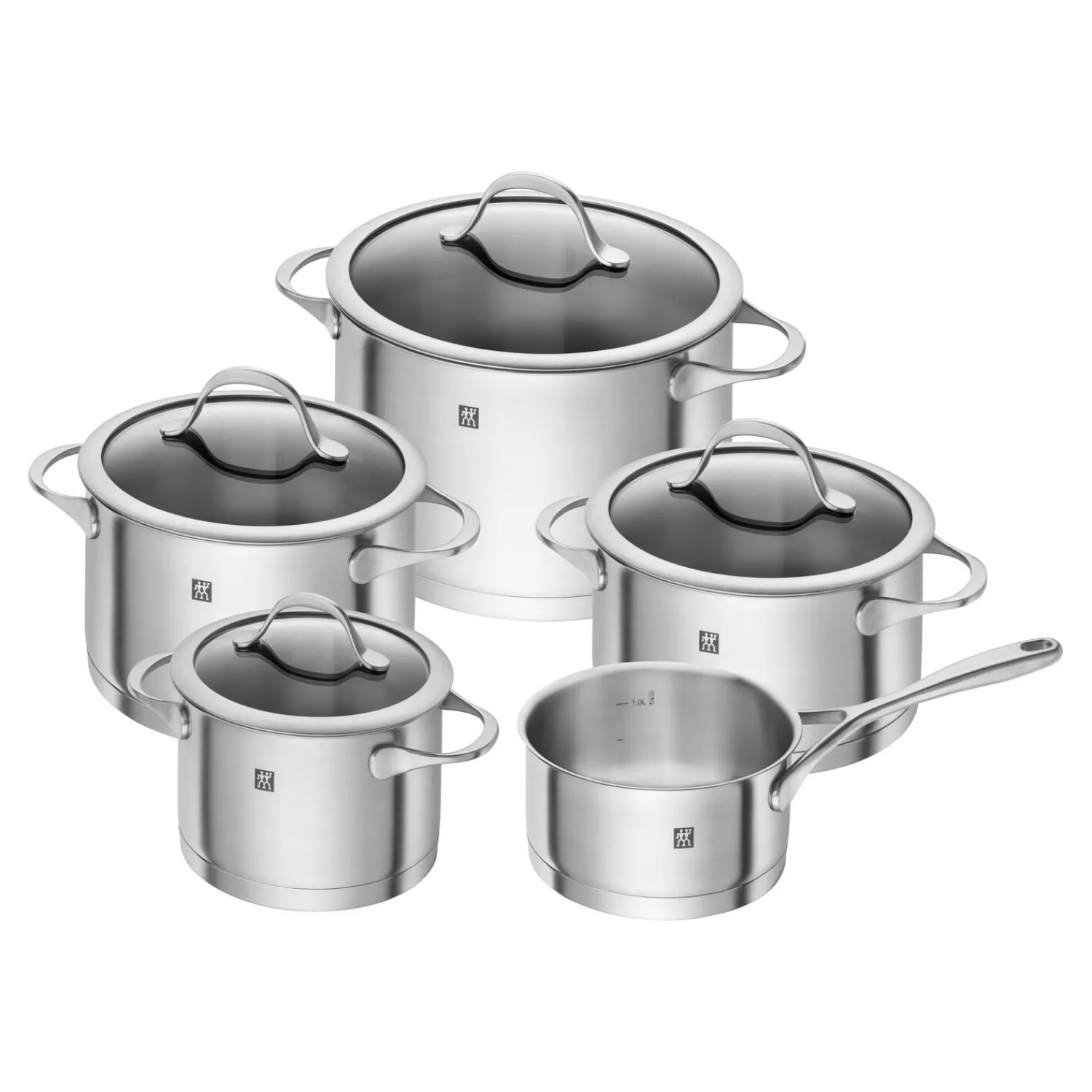 ZWILLING 5-pcs, Set de casseroles, Argent Clearance