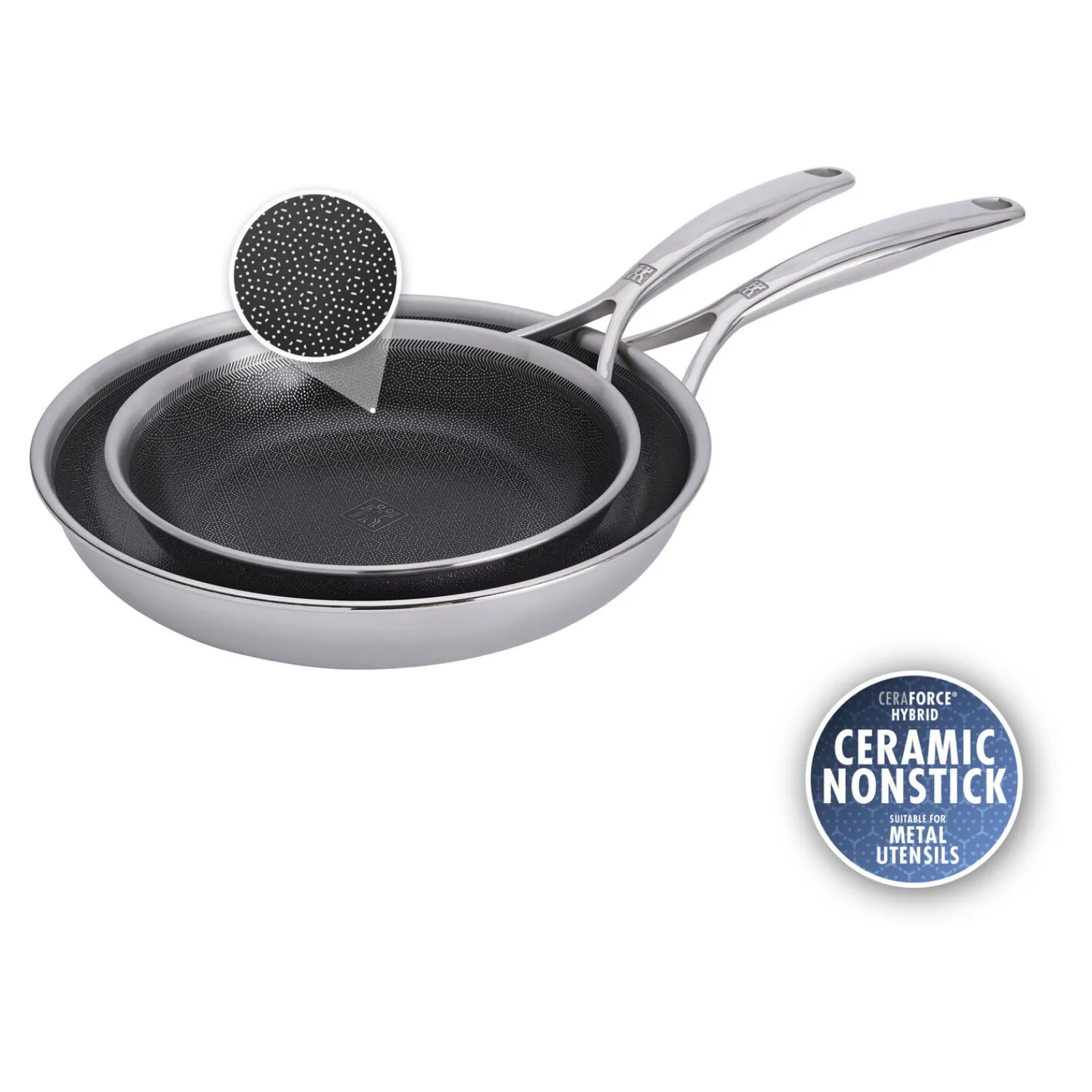 ZWILLING 2-pcs, Set de poêles, Argent