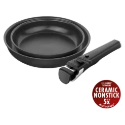 ZWILLING 3-pcs, Set de poêles, Noir mat Hot