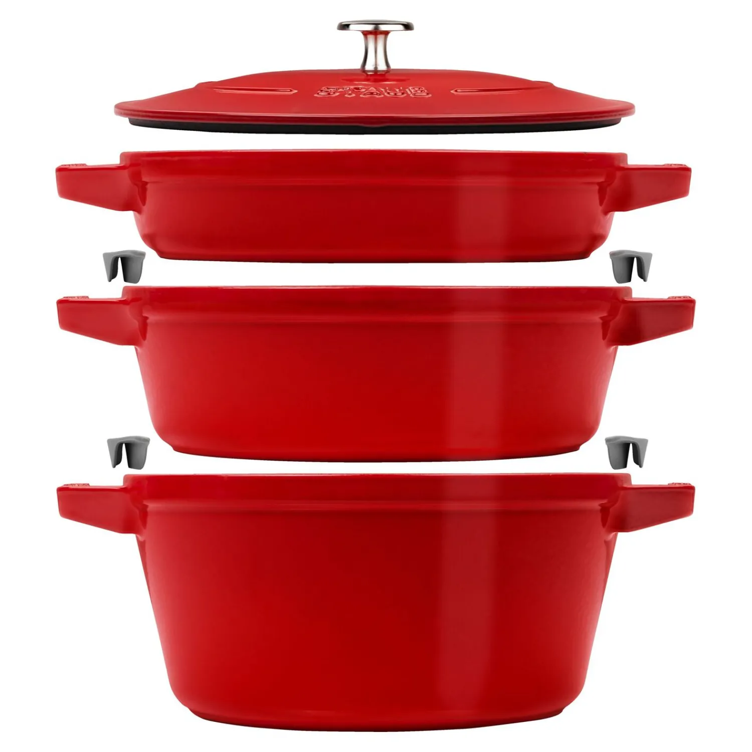 Staub 3-pcs, Set empilable, Cerise Clearance