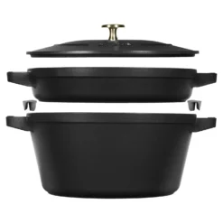Staub 2-pcs, Set empilable, Noir mat New