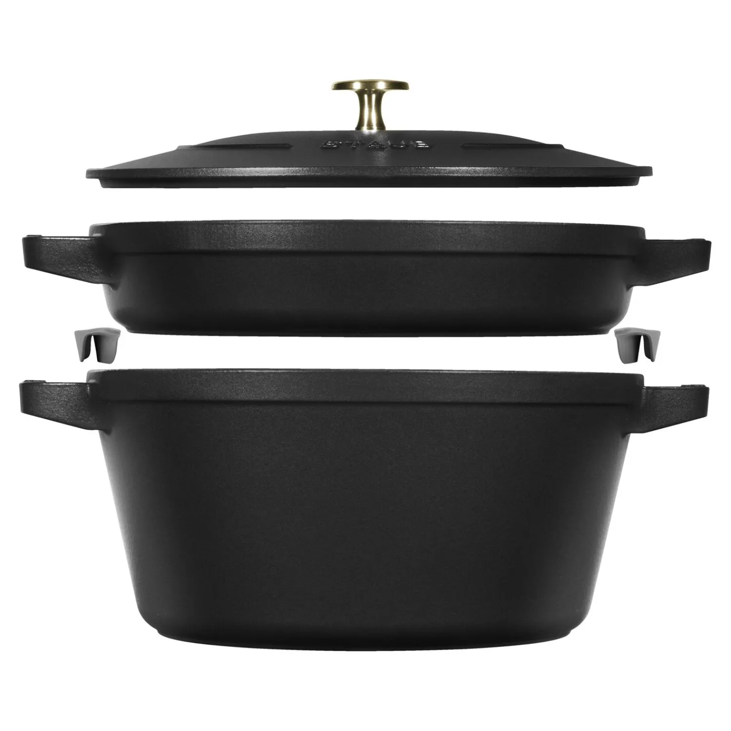 Staub 2-pcs, Set empilable, Noir mat New