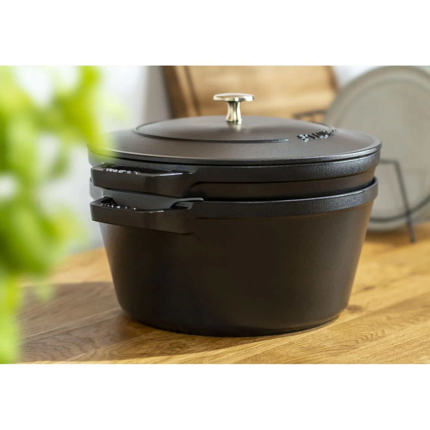 Staub 2-pcs, Set empilable, Noir mat New