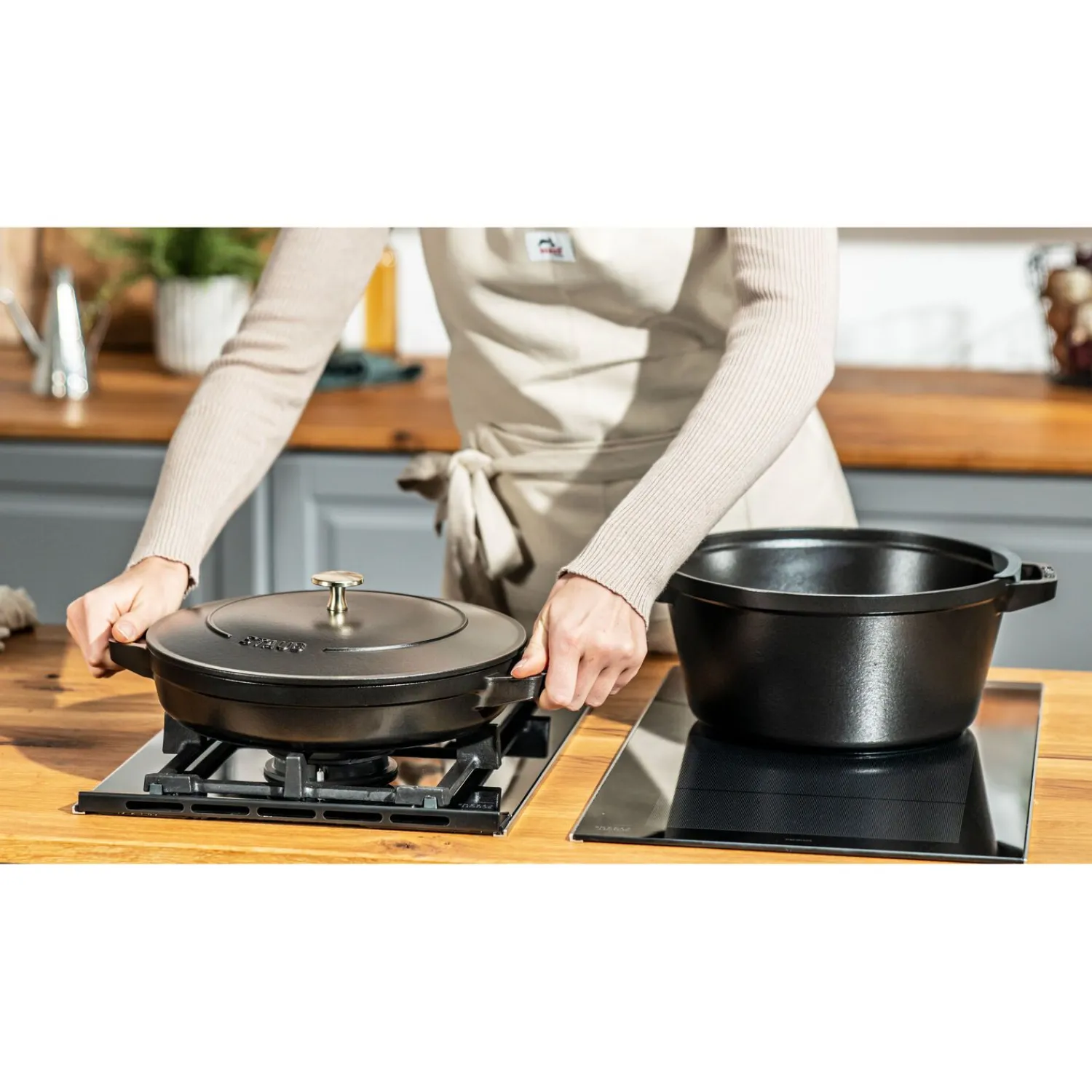Staub 2-pcs, Set empilable, Noir mat New