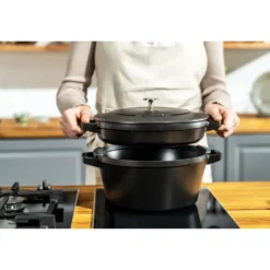 Staub 2-pcs, Set empilable, Noir mat New