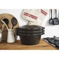 Staub 3-pcs, Set empilable, Noir mat Clearance
