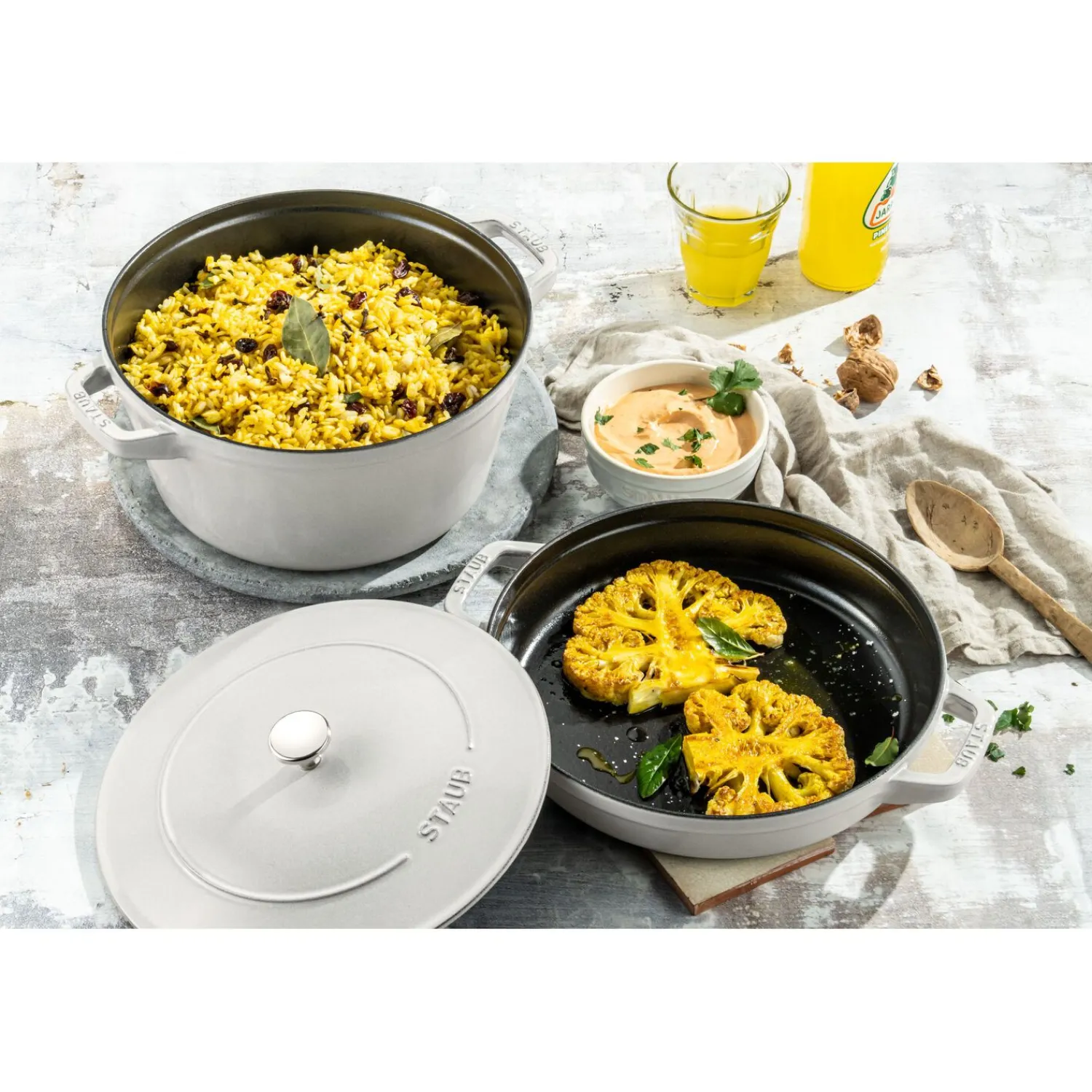 Staub 2-pcs, Set empilable, Truffe blanche Online