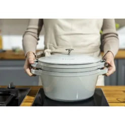 Staub 2-pcs, Set empilable, Truffe blanche Online