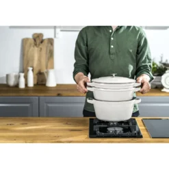 Staub 3-pcs, Set empilable, Truffe blanche Hot