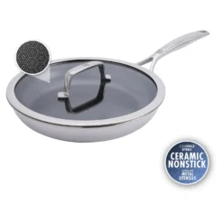ZWILLING Poêle avec couvercle 26 cm, Inox 18/10, Argent Sale