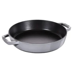Staub Poêle avec 2 poignées 26 cm, Fonte, Gris graphite New