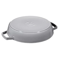Staub Poêle avec 2 poignées 26 cm, Fonte, Gris graphite New