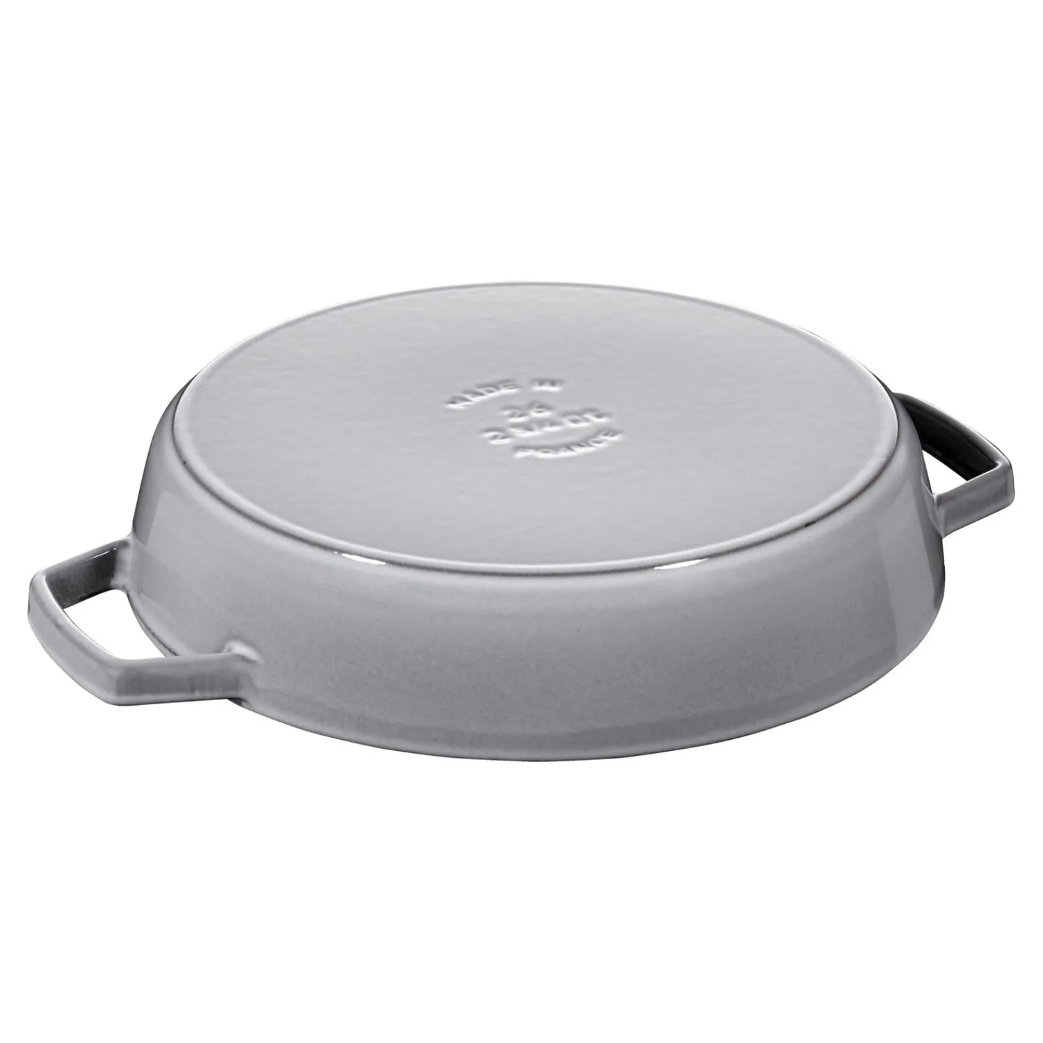 Staub Poêle avec 2 poignées 26 cm, Fonte, Gris graphite New