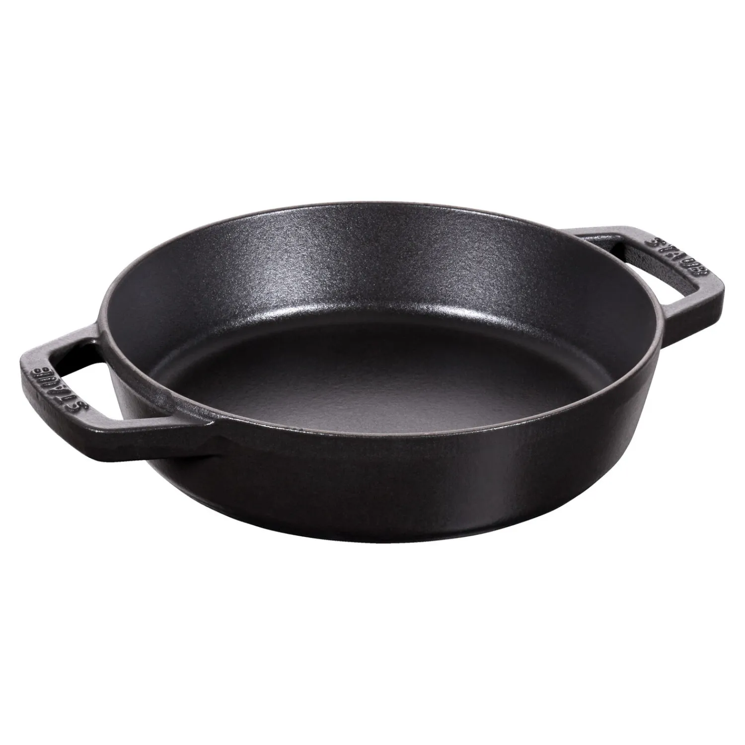 Staub Poêle avec 2 poignées 20 cm, Fonte, Noir mat