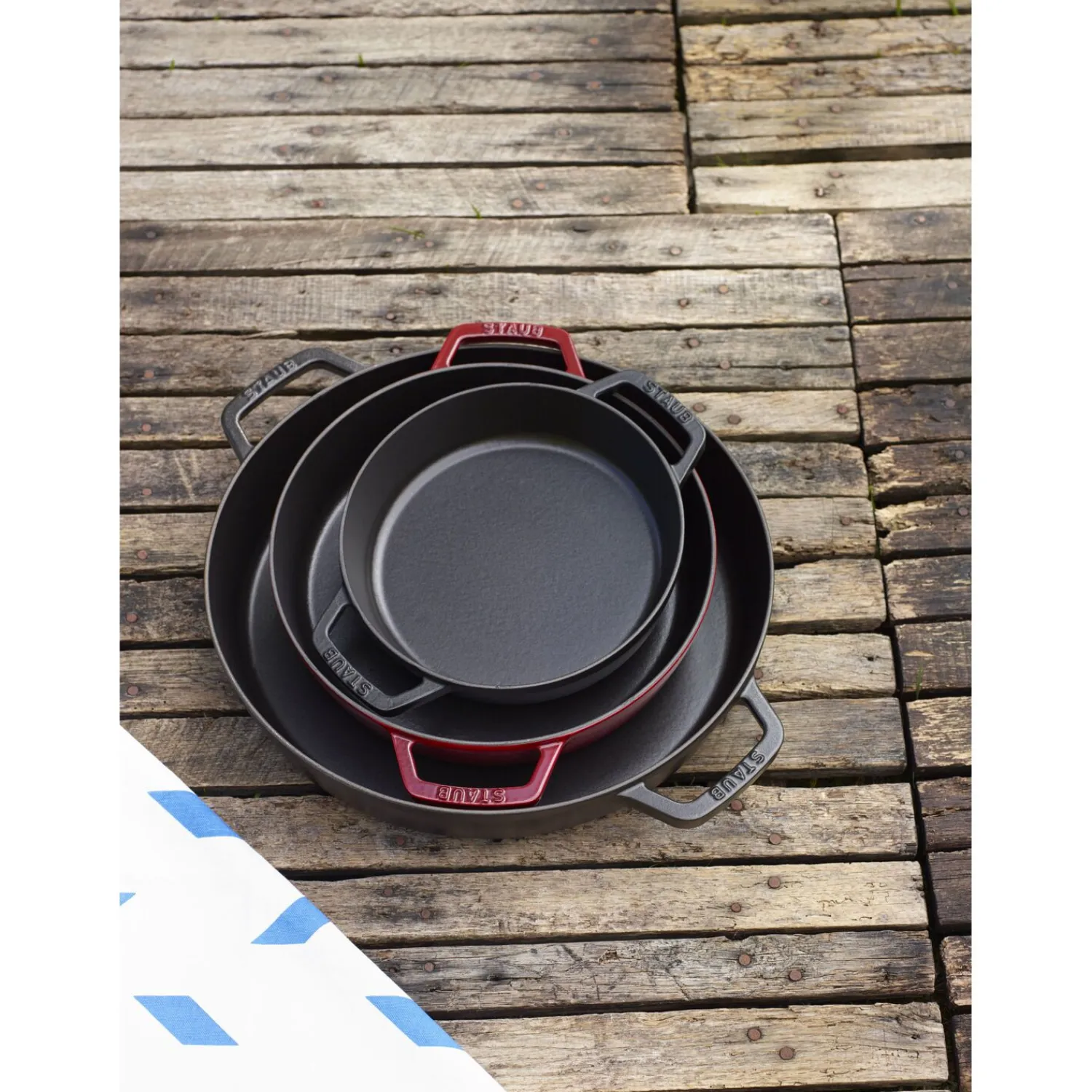 Staub Poêle avec 2 poignées 20 cm, Fonte, Noir mat