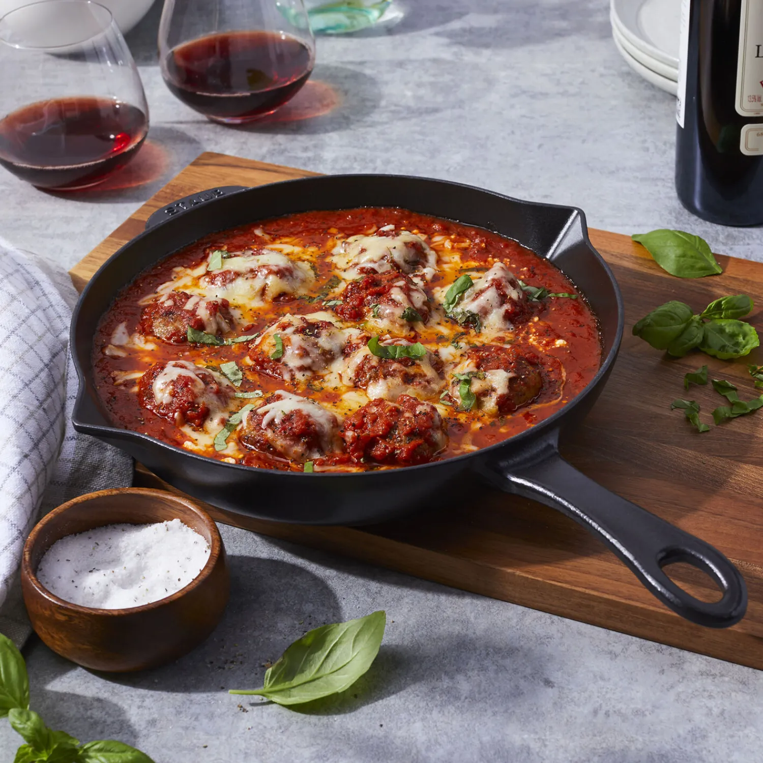 Staub Poêle 26 cm, Fonte, Noir mat Hot
