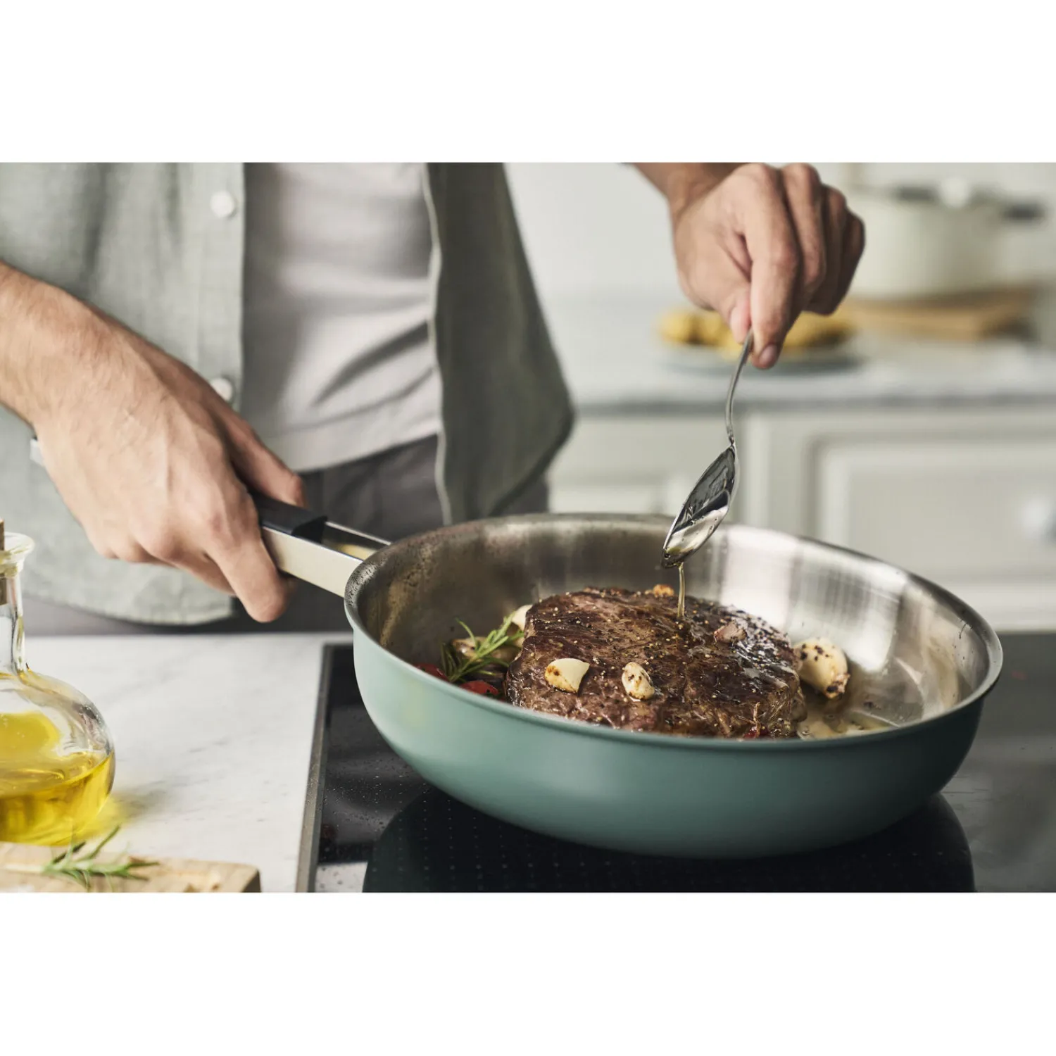 ZWILLING Poêle, 28 cm, Inox 18/10 Vert Outlet