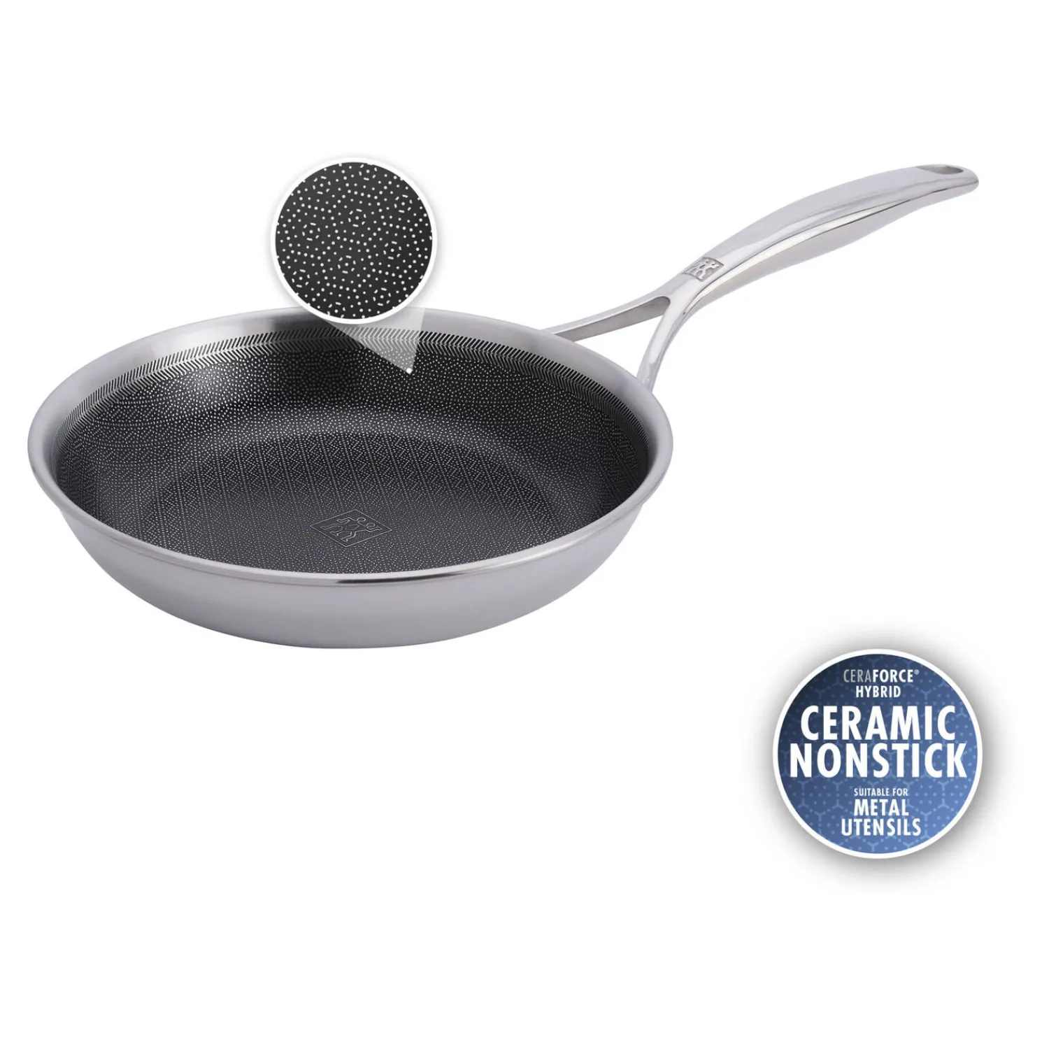 ZWILLING Poêle 20 cm, Inox 18/10, Argent New