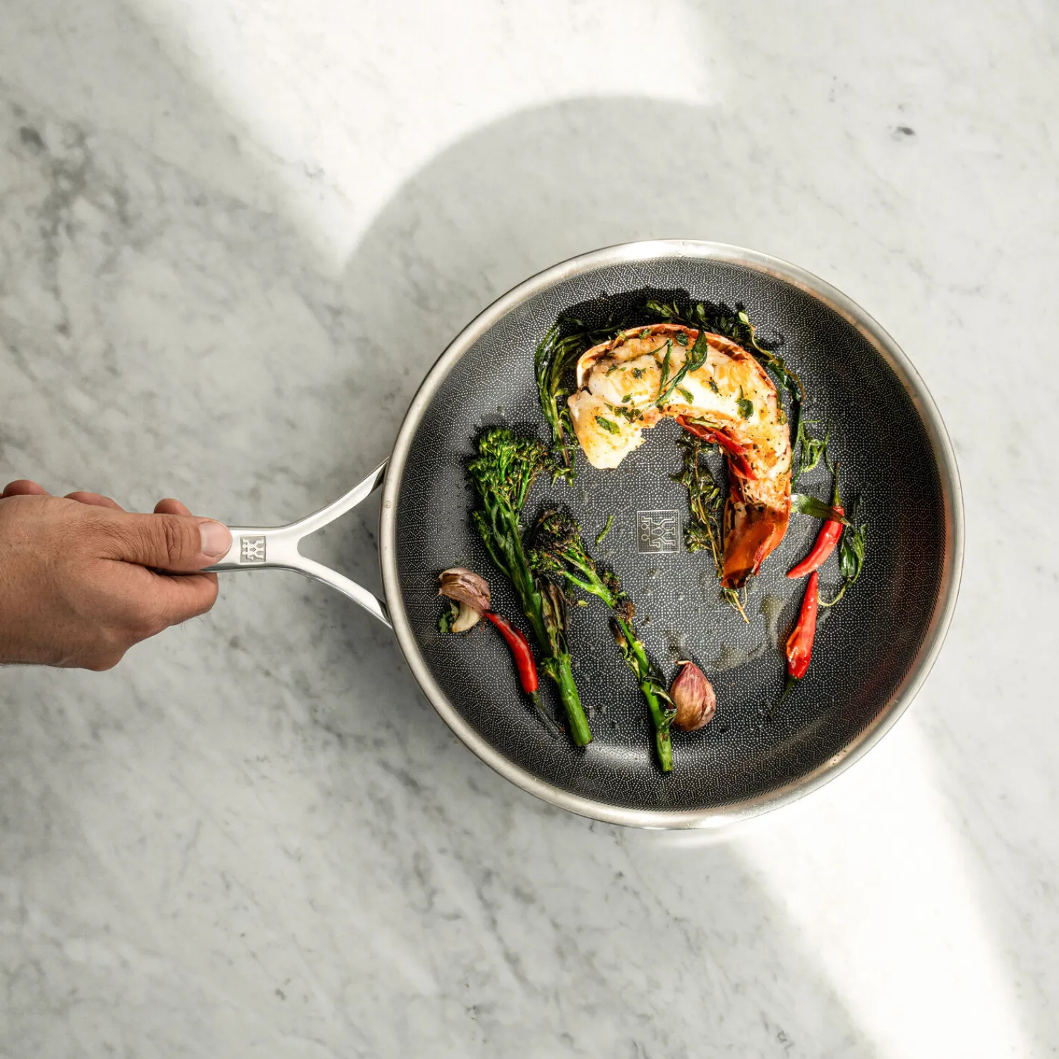 ZWILLING Poêle 24 cm, Inox 18/10, Argent
