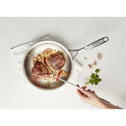 Demeyere Poêle 24 cm, Inox 18/10, Argent Discount