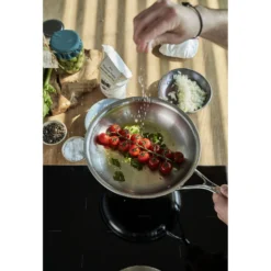 Demeyere Poêle 24 cm, Inox 18/10, Argent Discount