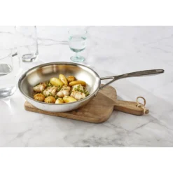 Demeyere Poêle 24 cm, Inox 18/10, Argent Discount