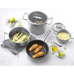 ZWILLING Poêle 20 cm, Inox 18/10, Noir argenté Discount