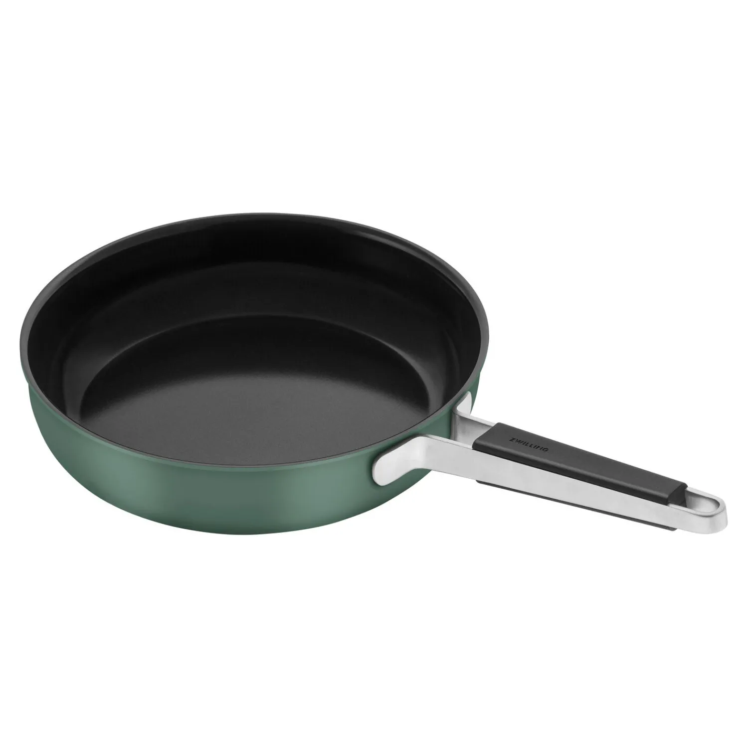 ZWILLING Poêle, 28 cm, Inox 18/10, Revêtement antiadhésif en céramique Vert New